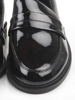 03-DCO163-1 BLACK Лоферы женские (натуральная кожа)