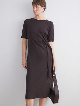 Bisiklet Yaka B?zg?l? Elbise