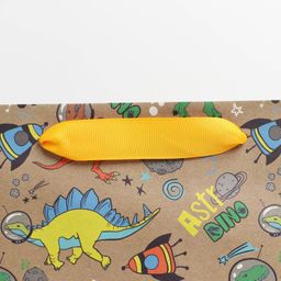 Пакет крафтовый вертикальный Dino, ML 23 27 11.5 см - Дарите счастье фото 4