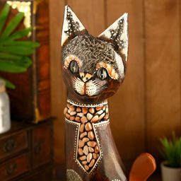 Фигура интерьерная «Кошка», 50 см, дерево