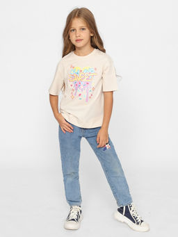 CRB wear/CWKG 63731-13-389 Футболка для девочки,бежевый меланж/Ex.Cherubino