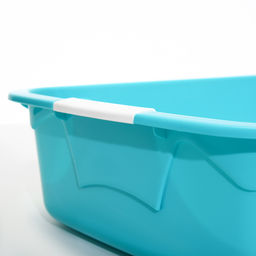 Туалет с бортом и сеткой, 45×34×15 см, белый, бирюзовый