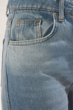 Ac?k Mavi Normal Bel Wide Leg Jeans TWOSS25JE00133 - Trendyolmilla фото 4