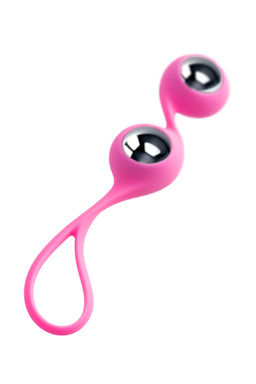 Вагинальные шарики LEroina Futa, силикон, розовый, 11 см, 1,9 см, 63 г