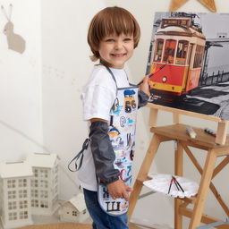 Фартук с нарукавниками детский Этель Весёлый алфавит, 49 х 39 см  фото 5