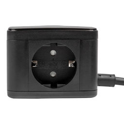 S-GCD2-1,5SBU BLACK Удлинитель серии Standard, с/з, шнур 1,5м, 2 гнезда, 3 USB, 16А. Черный. ТМ Uniel