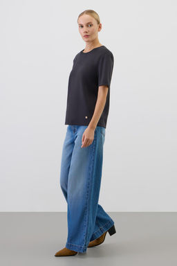 ЕВТ 3283/черный фуфайка (футболка) жен