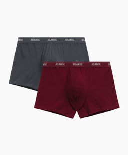 ATLANTIC 2RMH-011 Трусы шорты - набор (2 шт.) графитовый + каберне
