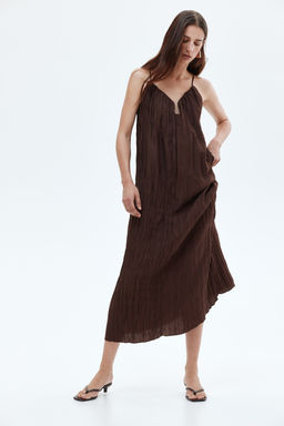 Vestido efecto arrugado con tirantes espagueti - H&m фото 6