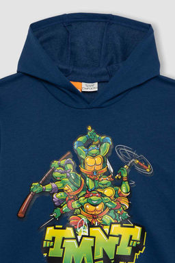 Толстовка с капюшоном в стиле ретро для мальчиков Черепашки-ниндзя - Defacto фото 7
