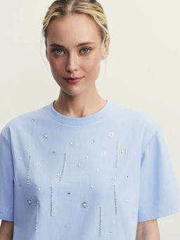 Футболка со стразами / Zarina  фото 6