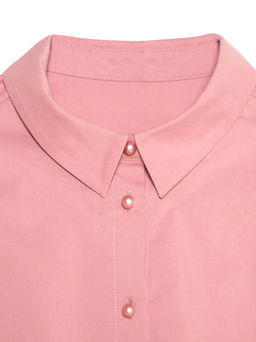 CONTE Однотонная хлопковая рубашка с декоративными пуговицами LBL 1041 dusty rose