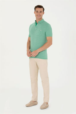 U. S. Polo Assn Мужская зеленая футболка с воротником-поло - U.s. polo assn фото 11