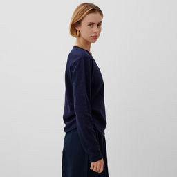 Джемпер женский MINAKU: Knitwear collection, синий, размер 50-52  фото 3