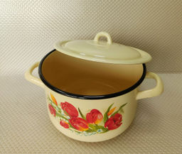 ЭМ_Кастрюля 2,9 л ДЕКОР в ассорт., арт. С16111/4КмЭ, С-1611/4Э, С16111/4Жм