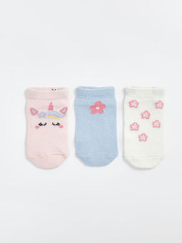 Bask?l? K?z Bebek Patik ?orap 3l? - Waikiki фото 2