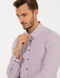 Bordo Slim Fit Uzun Kollu G_mlek - Pierre cardin фото 2