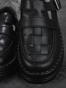 03-PDA165-3 BLACK Полуботинки женские (натуральная кожа)