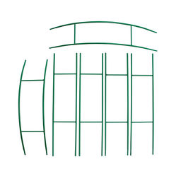 Арка садовая, 240×125×20 см, для вьющихся растений, металлическая, зелёная