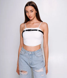 Топ #КТ8866 (1), белый