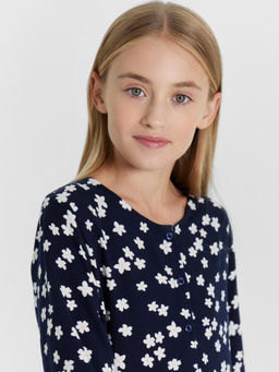 Платье для девочек темно-синее в цветочки - Mark formelle фото 4