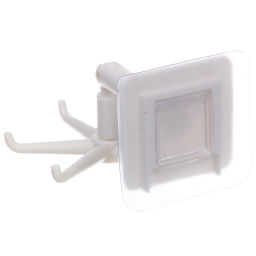 Цена за 10 шт. Крючок настенный многофункциональный на липкой основе "ИДЕЯДОМА", цвет белый, поворот на 360, нагрузка 2кг/11*7см (пакет)