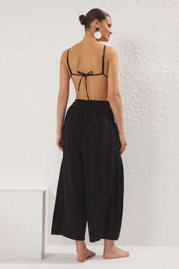 TRENDYOLMILLA Siyah Dokuma Plaj Pantolon TBESS24PL00007  фото 4