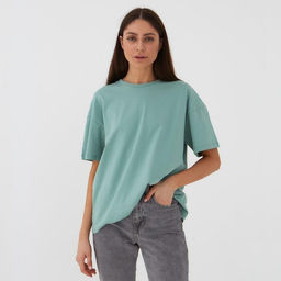 Футболка женская MIST basic, S-M, зелёный