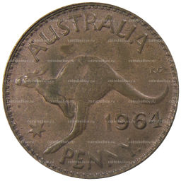 Монета 1 пенни 1964 года Австралия