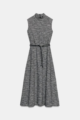 TEXTURED BELTED DRESS - Zara фото 8