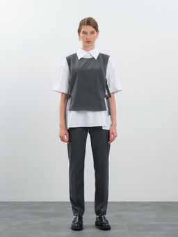 Серые зауженные брюки virele