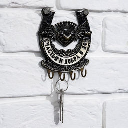 Ключница настенная подкова «Счастья и добра», 10.3×12.5 см