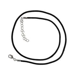 Zlatka Шнур бархатный с замком JB-025 45 см d 2.5 мм 10 шт 01- черный