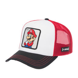 Бейсболка CAPSLAB арт. CL/SMB/1/MAR Super Mario Mario (белый / черный)