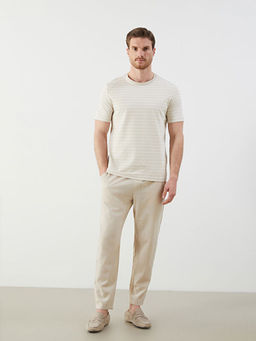 Bisiklet Yaka ?izgili Erkek Ti??rt