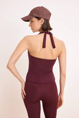 Siyah Dalg?c/Scuba Kumas Boyundan Baglama Detayl? Orme Spor Ust/Bluz THMSS26BZ00007 - Trendyolmilla фото 8