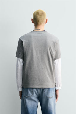 CAMISETA REGULAR FIT / Gris vigor? - Zara фото 3