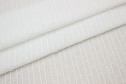 Фактурный хлопок "Шарики-полоски" цв.молочный, ш.1.5м, батист, хлопок-100%, 80гр/м.кв