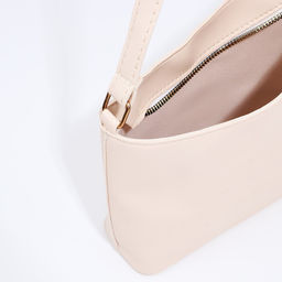 Сумка женская на молнии, бежевая
