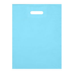 Цена за 50 шт. Пакет полиэтиленовый, с вырубной ручкой, голубой, 34×45, 33 мкм