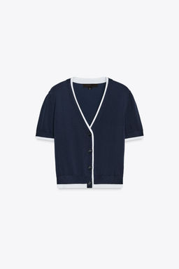 DOUBLE-LAYER TRIM CARDIGAN - Zara фото 7
