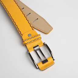 Ремень женский, ширина 3,5 см, люверсы, пряжка металл, винт, цвет жёлтый - Simaland фото 4