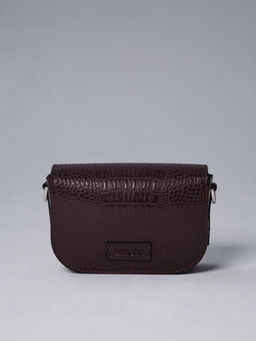 Сумка кожаная кросс-боди Deboro 30879 пурпурный