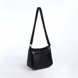 Сумка женская кросс-боди на молнии, 28×8.5×15 см, чёрная