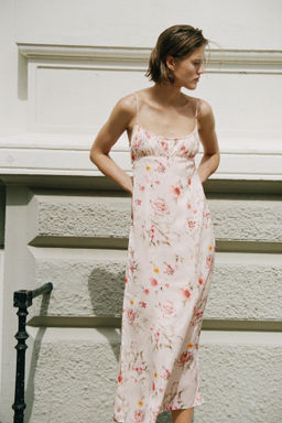 Vestido estampado con tirantes espagueti - H&m фото 2