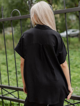 Рубашка блузка лен 57%, вискоза 43%