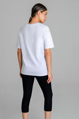 Арт. 51802 Домашний костюм с бриджами 44-52 (5 шт) Цвет:верх- белый, низ- черный