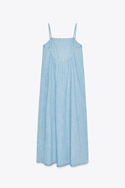 TRF DENIM MIDI DRESS - Zara фото 4