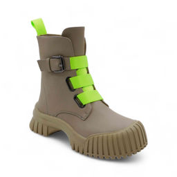 Ботинки демисезонные 4446-3 серо зеленые
