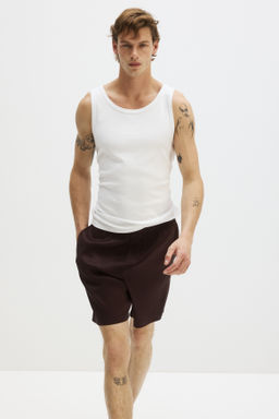 Shorts en mezcla de lino Easy-care Relaxed Fit - H&m фото 12